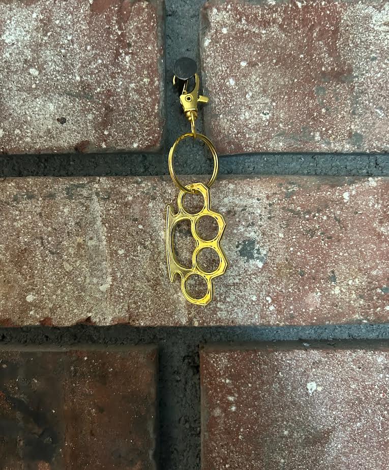 Brass Gold Plated Metal Keychain