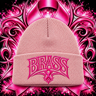Brass Breast Cancer Awareness Beanies