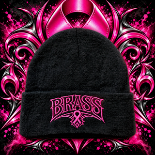 Brass Breast Cancer Awareness Beanies