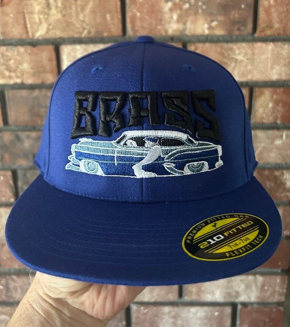 Brass Signature 3D Embroidery Cap: Lowrider Style Blue