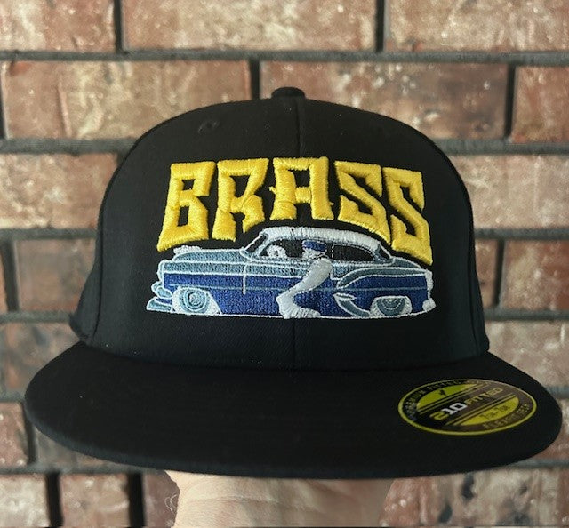 Brass Signature 3D Embroidery Cap: Lowrider Style Black