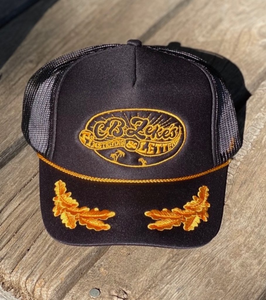 Special Edition CB Zeke Pinstriping and Lettering Hats Limited Supply