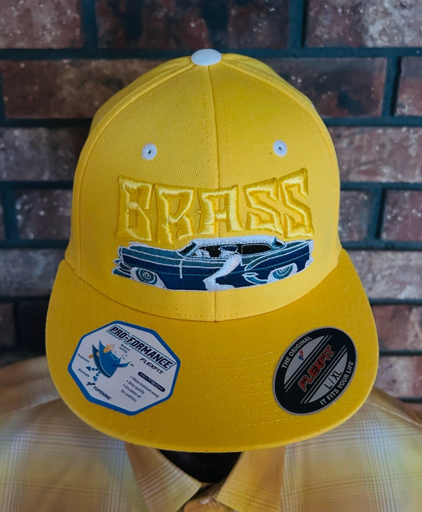 BRASS Signature 3D Embroidery Cap: Lowrider Style Yellow