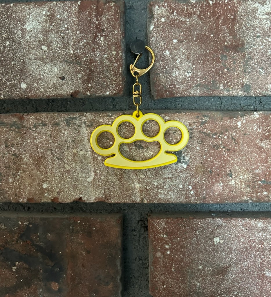 Brass Gold PVC Keychain